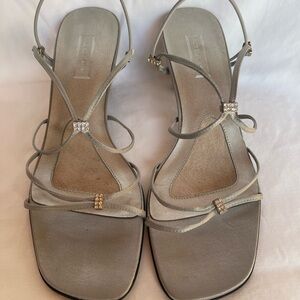 Elegant Silver Strappy Sandals